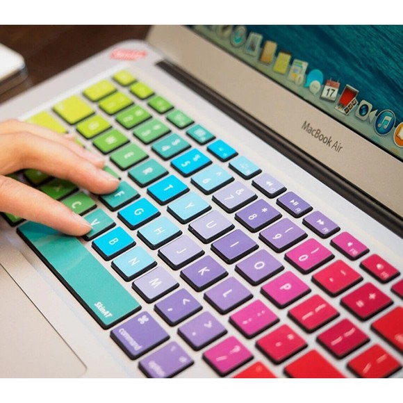 Rainbow Ultra Thin Silicone Keyboard Cover Skin for MacBook Pro 13" - Picture 6 of 10